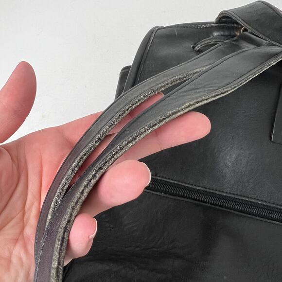 VTG Coach Black Leather Classic Backpack XL 9943 - Picture 9 of 9